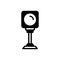 Black solid icon for Red Light, traffic and stop