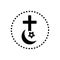 Black solid icon for Religion, faith and denomination