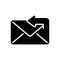 Black solid icon for Reply, answer and retort