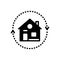 Black solid icon for Reverse, mortgages and change
