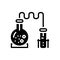 Black solid icon for Science, forensis and formula