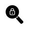 Black solid icon for Search, safe and browse