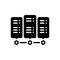 Black solid icon for Server, backup and rackmount