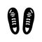 Black solid icon for Shoes, sneakers and fashion