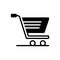 Black solid icon for Shopping, cart and purchase
