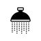 Black solid icon for Shower, bathing and bathroom