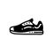 Black solid icon for Sneakers, shoes and jogging