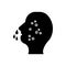 Black solid icon for Sneeze, allergy and nose