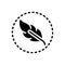 Black solid icon for Soft, feather and waxen