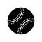 Black solid icon for Softball, football and activity