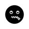 Black solid icon for Speechless, tongue and dumb