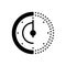 Black solid icon for Speed, tachometer and indicator