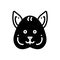 Black solid icon for Squirrel, autumn and animal