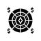 Black solid icon for Stake, manoeuvre and casino