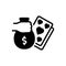 Black solid icon for Stake, manoeuvre and casino