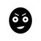 Black solid icon for Stare, gaze and look