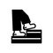 Black solid icon for Steps, footstep and footpace