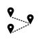 Black solid icon for Stops, location and map