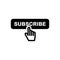 Black solid icon for Subscribe, button and online