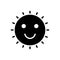 Black solid icon for Sunshine, sunlight and sun