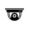 Black solid icon for Surveillance, observation and vigilance