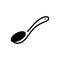 Black solid icon for Tablespoon, spoon and teaspoon