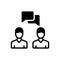 Black solid icon for Talk, chat and dialogue