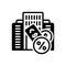 Black solid icon for Taxation, finance and accounting