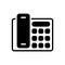 Black solid icon for Telephone, call  and talk