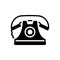 Black solid icon for Telephone, communication and phone