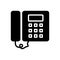 Black solid icon for Telephone, contact and phone