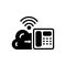 Black solid icon for Telephony, transmission and communication