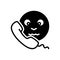 Black solid icon for Tell, say and speak