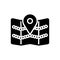 Black solid icon for Territory, area of land and navigation