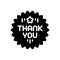 Black solid icon for Thankyou, gratitude and appreciate