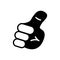 Black solid icon for Thumb, gesture and myself