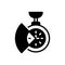 Black solid icon for Time Saving, reminder and clock