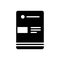 Black solid icon for Titled, document and headline