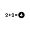 Black solid icon for Total, number and sum