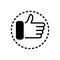 Black solid icon for Totally, agreed and satisfactory