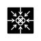 Black solid icon for Toward, center and next