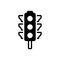 Black solid icon for Traffic Light, stoplight and semaphore