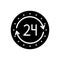 Black solid icon for Twenty For Hours, agency and always