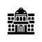 Black solid icon for University, governmental and architecture