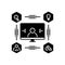 Black solid icon for User Centered Design, people and representative