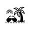 Black solid icon for Vacations, holiday and leisure
