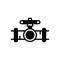Black solid icon for Valve, water and supply