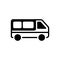 Black solid icon for Van, transport and vehicle