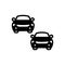 Black solid icon for Vehicles, conveyance and travel