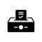 Black solid icon for Vote, ballot and polling